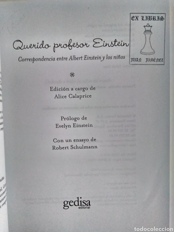 Libros: Querido profesor Einstein / Alice Calaprice - Foto 3