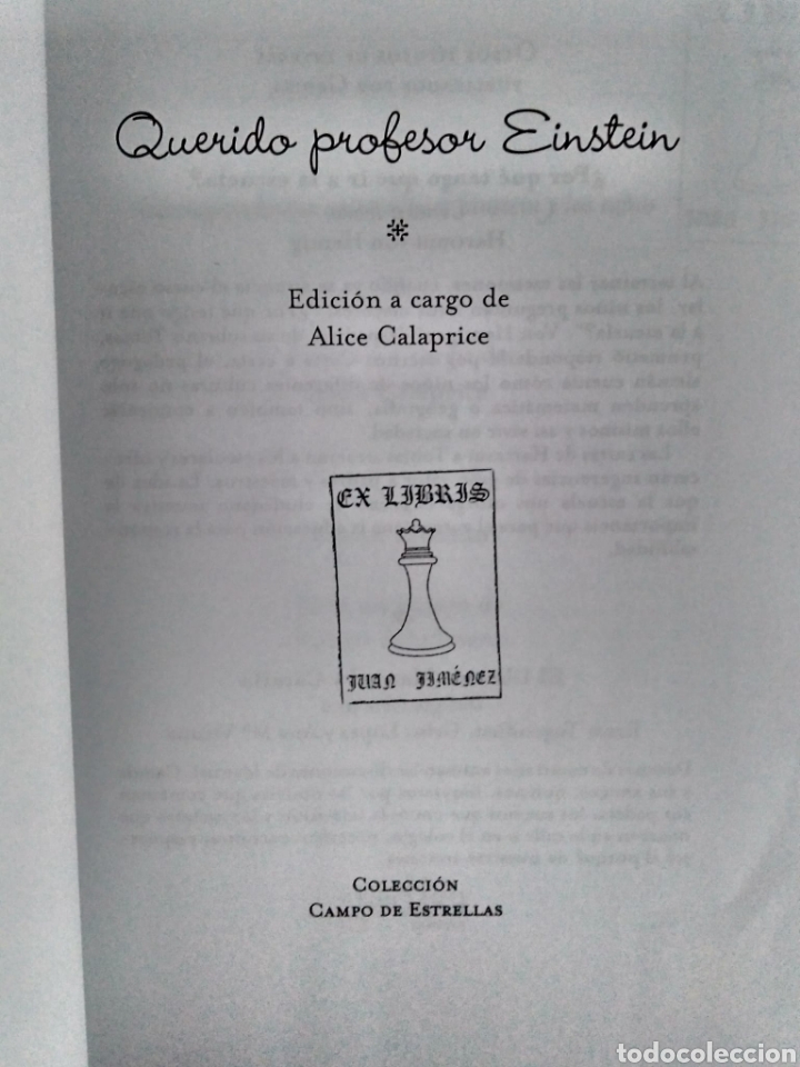 Libros: Querido profesor Einstein / Alice Calaprice - Foto 4