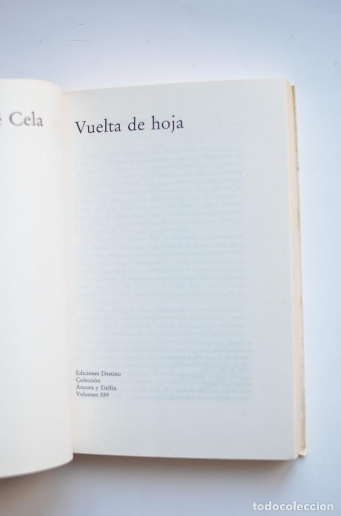 Libros: Vuelta de hoja - CELA, Camilo Jos&eacute; - Foto 2
