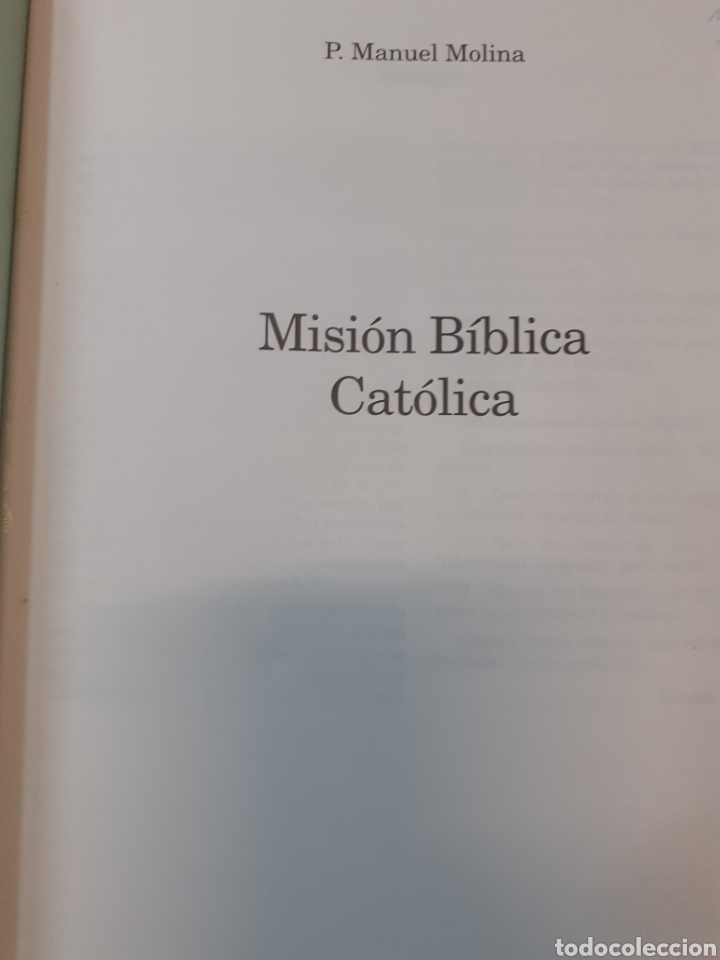 Libros: MISION BIBLICA CATOLICA - MOLINA,Manuel - Foto 3
