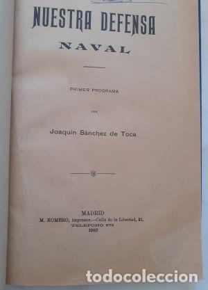 Libros: Nuestra defensa naval. Primer programa - Joaqu&iacute;n S&aacute;nchez de Toca - Foto 1