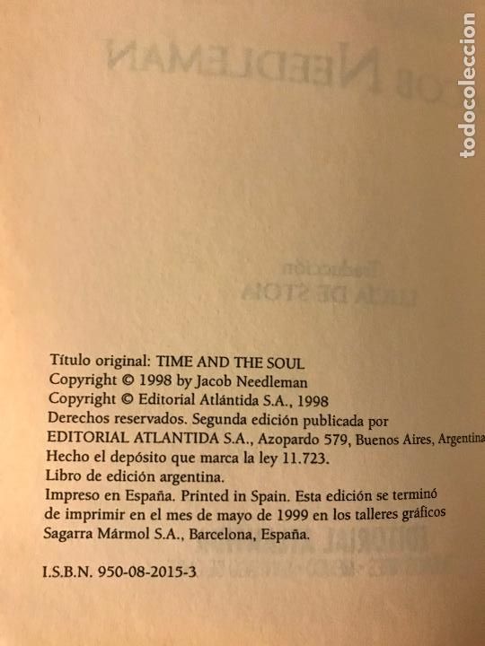 Libros: El tiempo y el alma. Jacob Needleman. - Foto 3