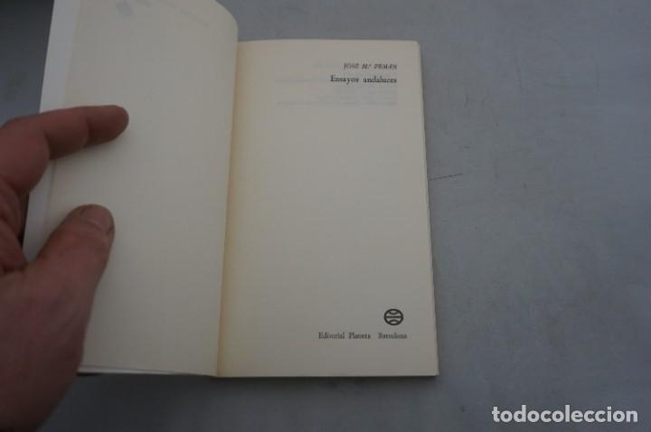 Libros: AR5B/ ENSAYOS ANDALUCES - JOSE M&ordf; PEMAN / EDITORIAL PLANETA - Foto 3