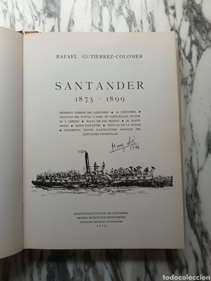 Libros: SANTANDER 1875-1899 - RAFAEL GUTI&Eacute;RREZ-COLOMER - 1973 - Foto 2
