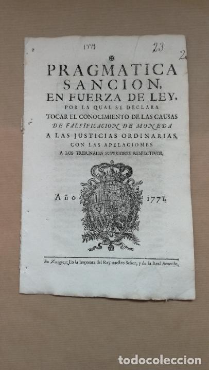 Livros em segunda m&atilde;o: &rdquo;Pragm&aacute;tica Sanci&oacute;n en fuerza de ley, por la qual se declara tocar el conocimiento de las causas de