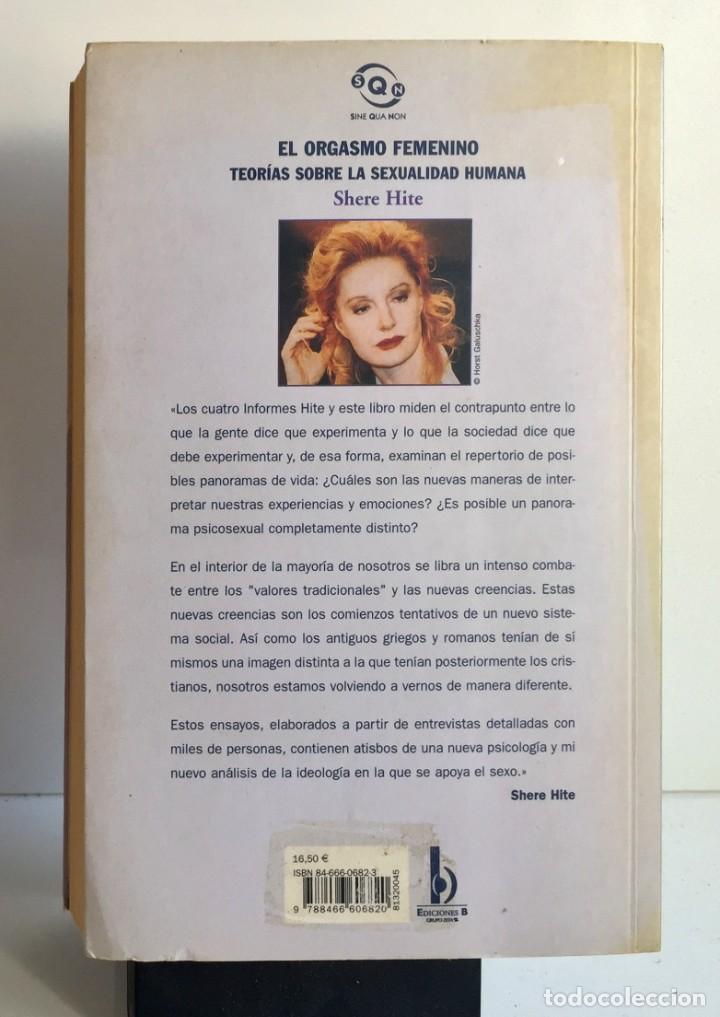 Libros: EL ORGASMO FEMENINO. Shere Hite - Foto 2