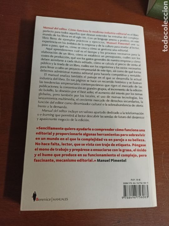 Libros: Manual del editor, Manuel Pimentel,Berenice manuales - Foto 2