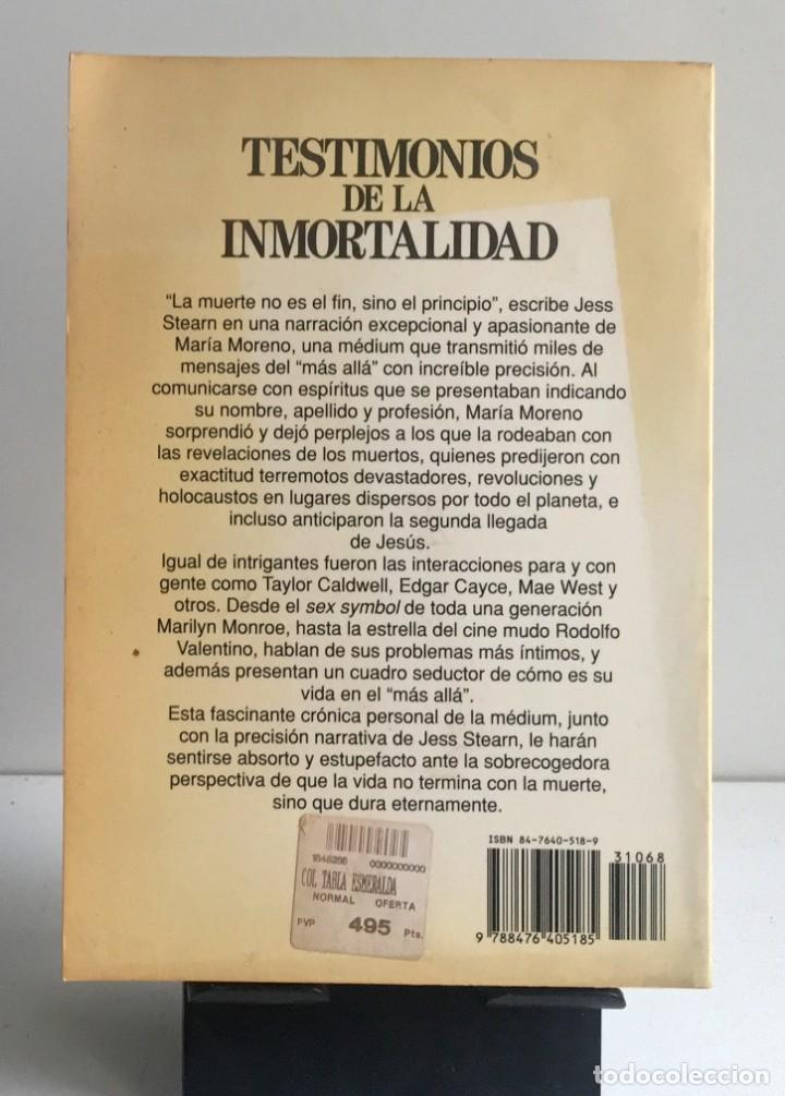 Libros: TESTIMONIOS DE LA INMORTALIDAD. Jess Stearn - Foto 2