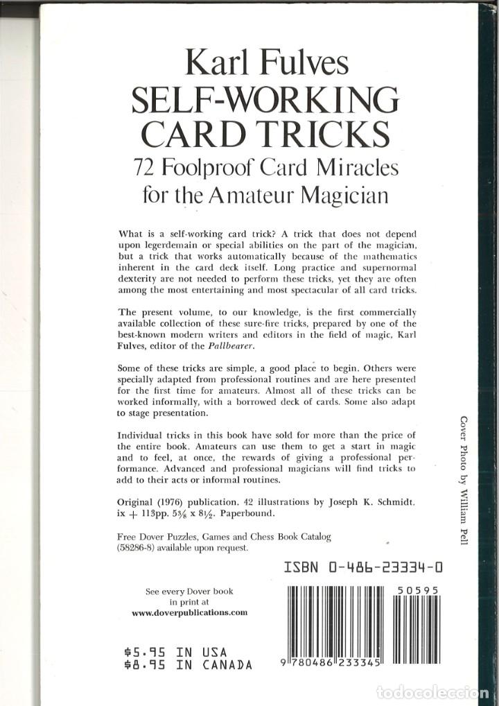 Libros: SELF-WORKING CARD TRICKS. Karl Fulves - Foto 2