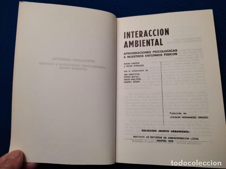Libros: Interacci&oacute;n Ambiental David Canter y Peter Stringer Madrid 1978 - Foto 4