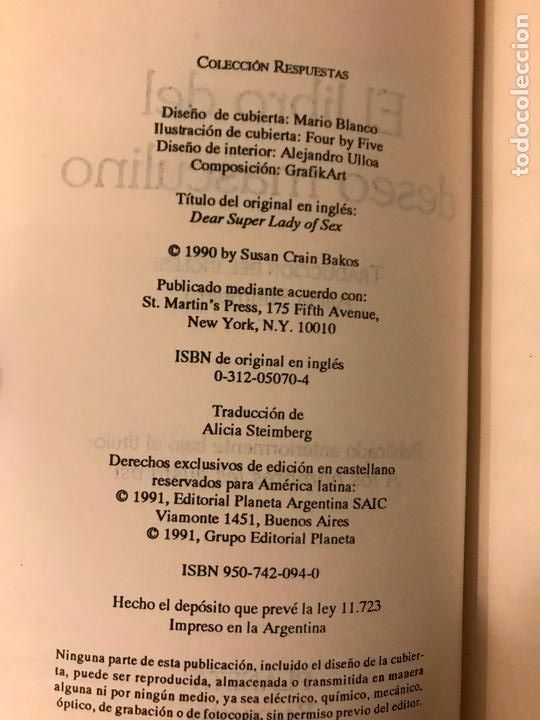 Libros: El libro del deseo masculino. Susan Crain Bakos. - Foto 3