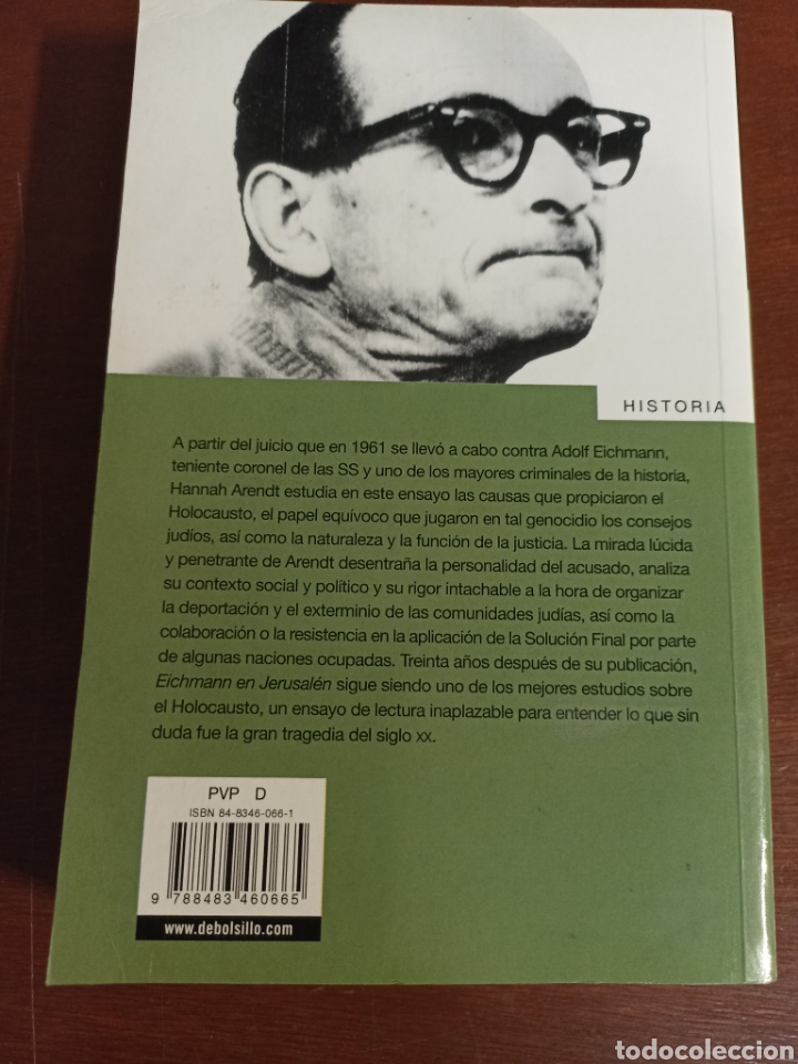 Libros: Eichmann en Jerusal&eacute;n Hannah Arendt, debolsillo - Foto 3