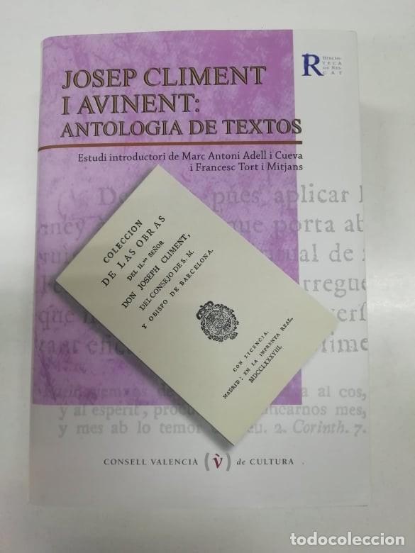 Libros: Josep Climent i Avinent: antolog&iacute;a de textos. Facs&iacute;mil 2014 - Foto 1