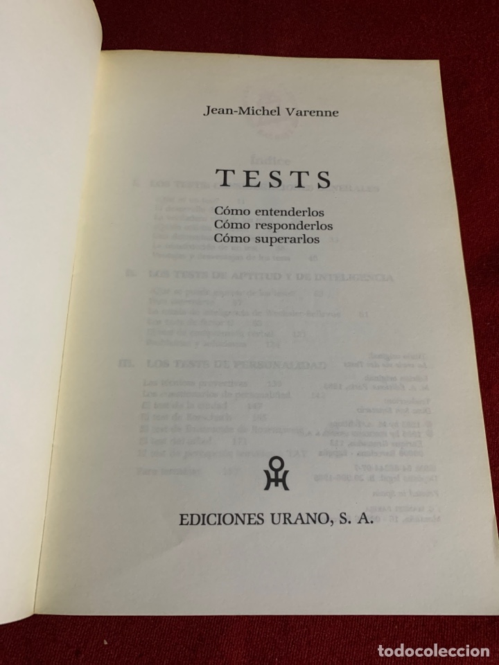Libros: Test. C&oacute;mo entenderlos, c&oacute;mo resolverlos, c&oacute;mo superarlos. Jean-Michel Varenne. - Foto 4