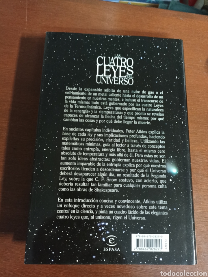 Libros: Las cuatro leyes del universo, Peter Atkins, editorial Espasa - Foto 3