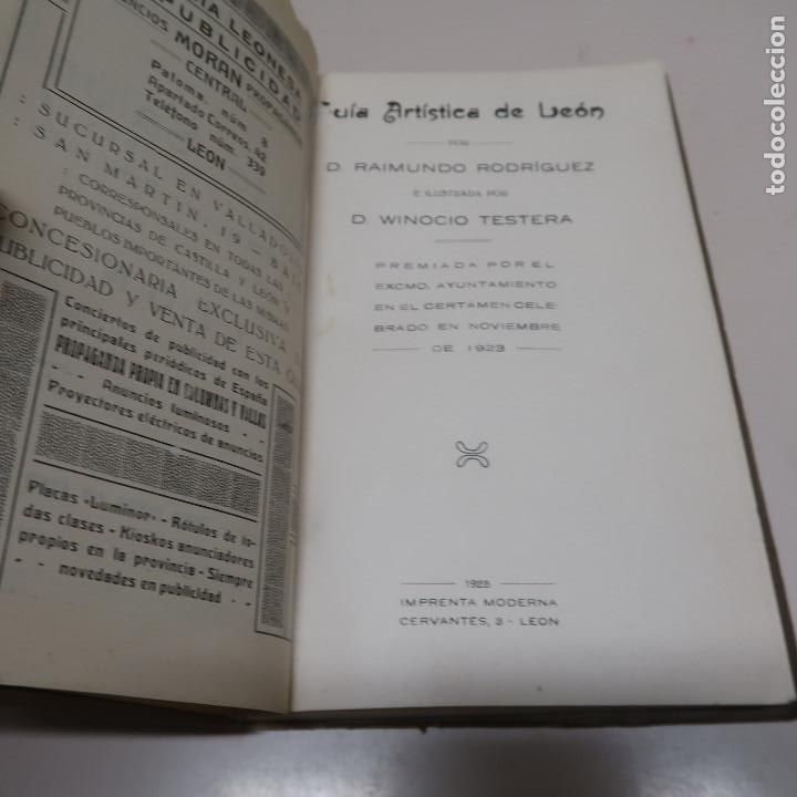 Libros: GUIA ARTISTICA DE LEON, PREMIADA EN 1923 - RODRIGUEZ, RAIMUNDO - Foto 2