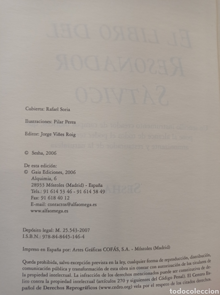 Libros: El libro del resonador. Satvico. Sesha. - Foto 3
