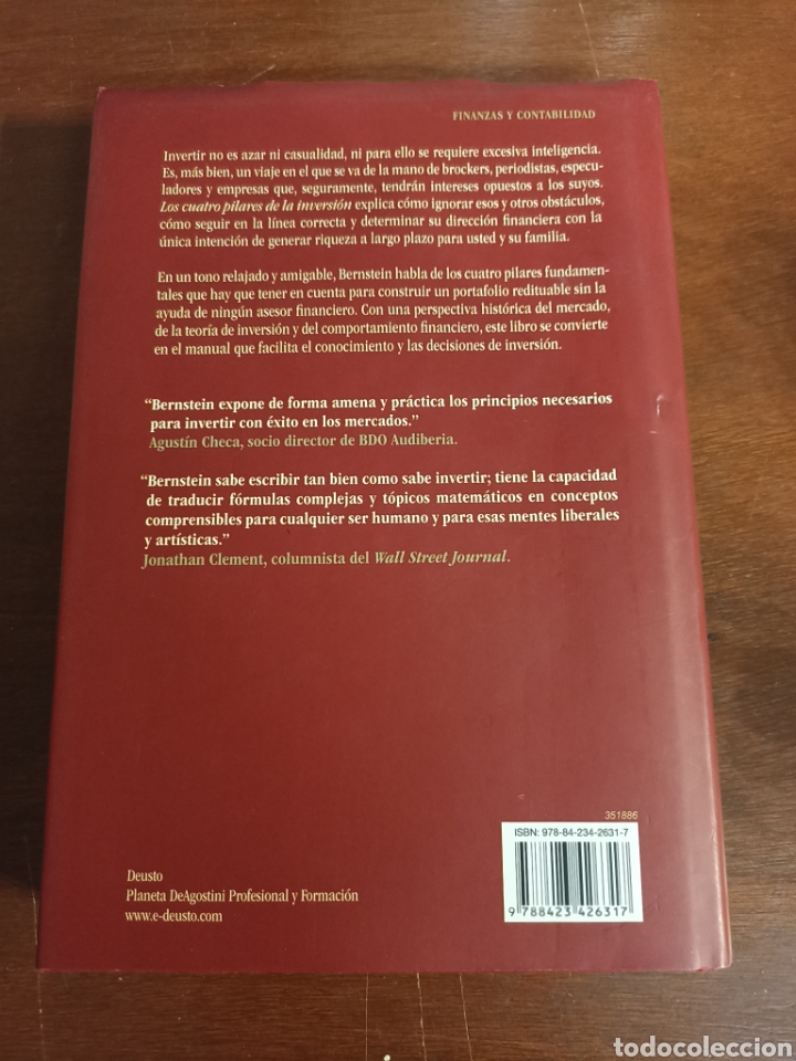 Libros: Los cuatro pilares de la inversi&oacute;n William Bernstein, editorial Deusto - Foto 2