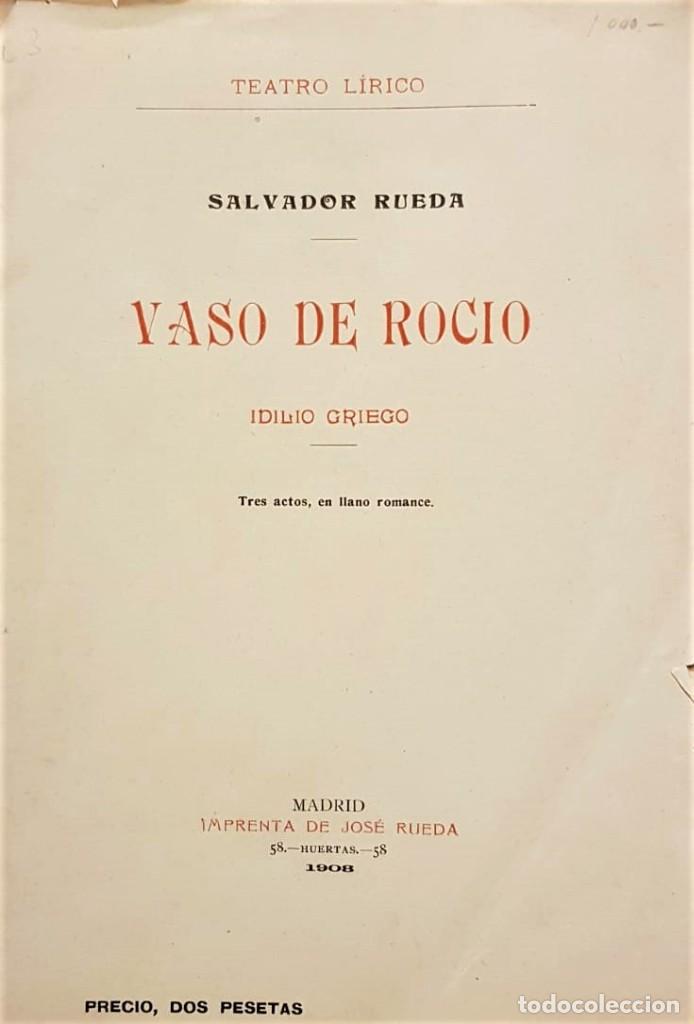 Libros: RUEDA, Salvador. Vaso de Roc&iacute;o, idilio griego. - Foto 1