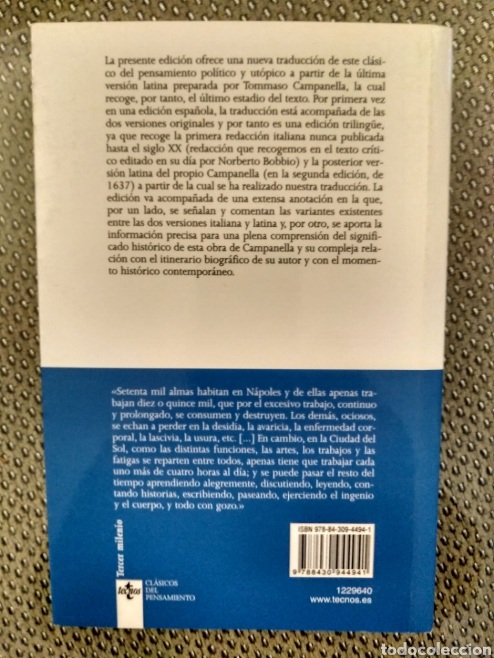 Libros: La ciudad del sol / Tommaso Campanella - Foto 2