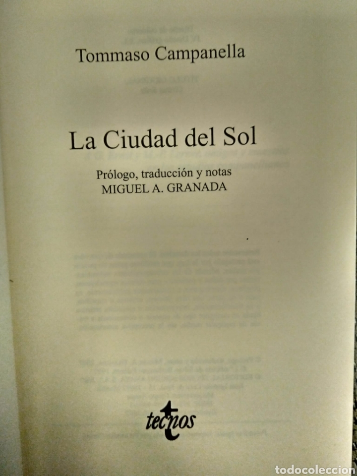 Libros: La ciudad del sol / Tommaso Campanella - Foto 3