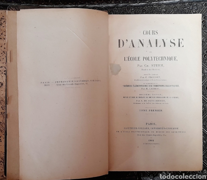 Libros: Cours Analyse de L&acute;Ecole Polytechnique - Sturm, Ch. - Foto 1