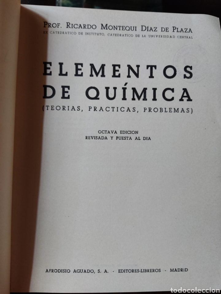 Libros: Elementos de qu&iacute;mica ( teor&iacute;as, pr&aacute;cticas, problemas) - Foto 2