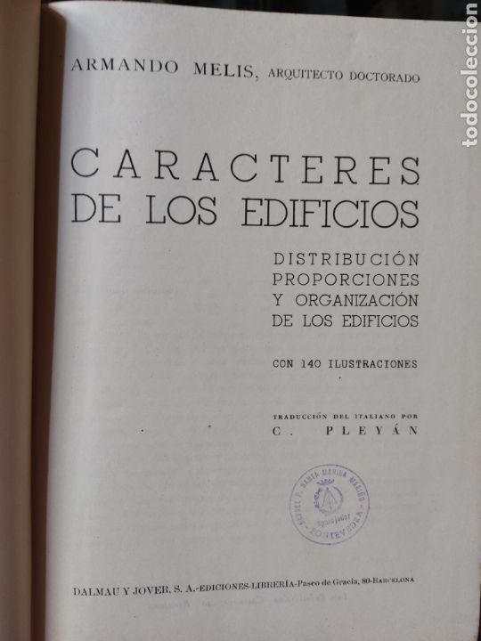Libros: Caracteres de los edificios 1949 - Foto 3