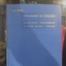 Libros: CONVERSIÓN DE UNIDADES 1946. Lote 322643743
