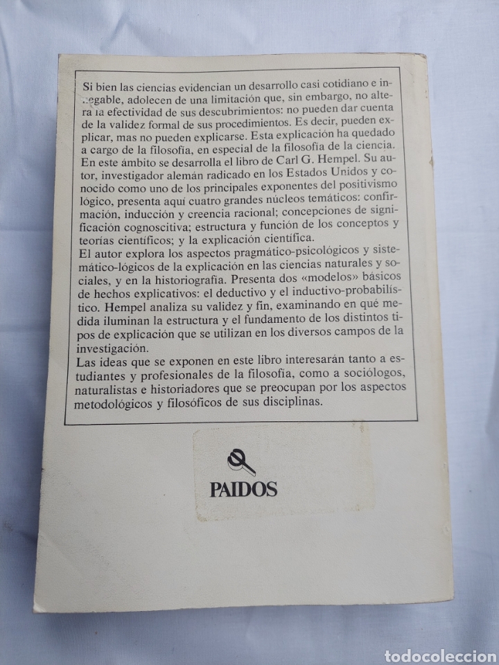 Libros: La explicaci&oacute;n cient&iacute;fica. C.G. Hempel - Foto 3