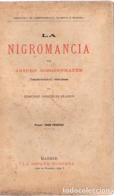 Libros: La nigromancia - Schopenhauer, Arturo - Foto 1