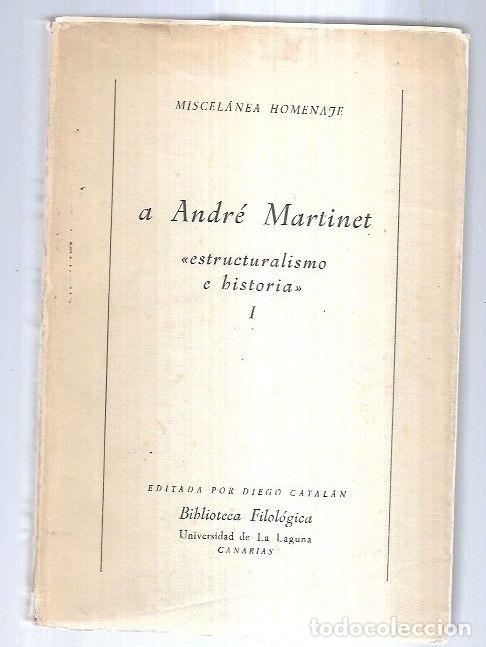 Libros: MISCELANEA HOMENAJE A ANDRE MARTINET. ESTRUCTURALISMO E HISTORIA. TOMO I - VARIOS - Foto 3