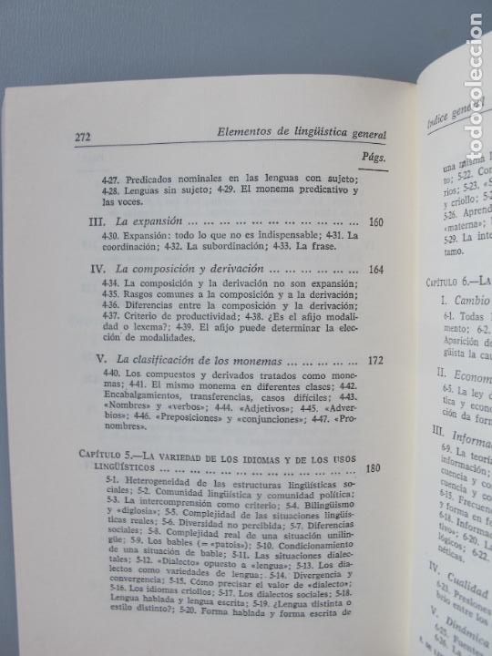 Libros: ELEMENTOS DE LING&Uuml;&Iacute;STICA GENERAL.- ANDR&Eacute; MARTINET.- EDITORIAL GREDOS.1972 - Foto 5