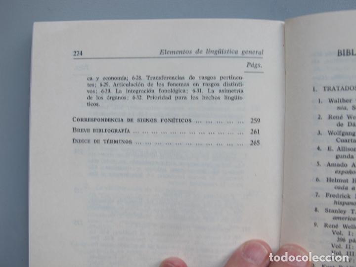 Libros: ELEMENTOS DE LING&Uuml;&Iacute;STICA GENERAL.- ANDR&Eacute; MARTINET.- EDITORIAL GREDOS.1972 - Foto 8