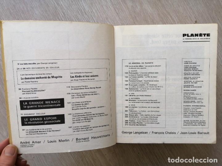 Libros: Lote 6 revues Plan&egrave;te. 1966 compl&egrave;te. Franc&eacute;s - Foto 6