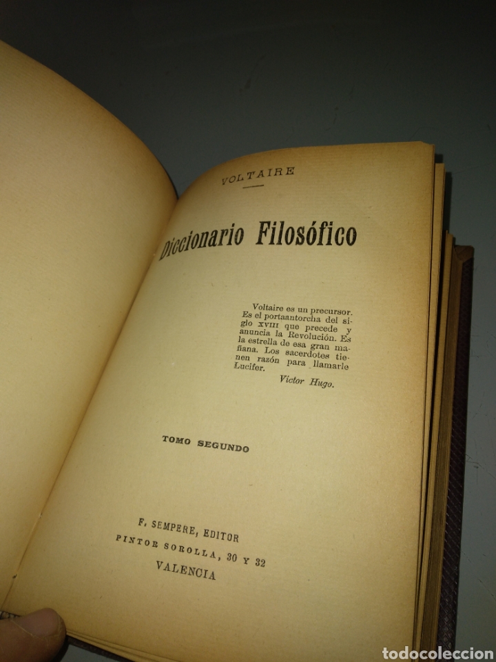 Libros: Voltaire, Diccionario Filosofico, Sempere Editor,Valencia, - Foto 2