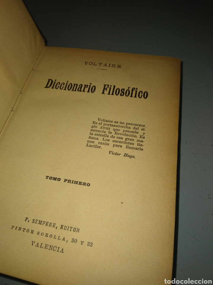 Libros: Voltaire, Diccionario Filosofico, Sempere Editor,Valencia, - Foto 3