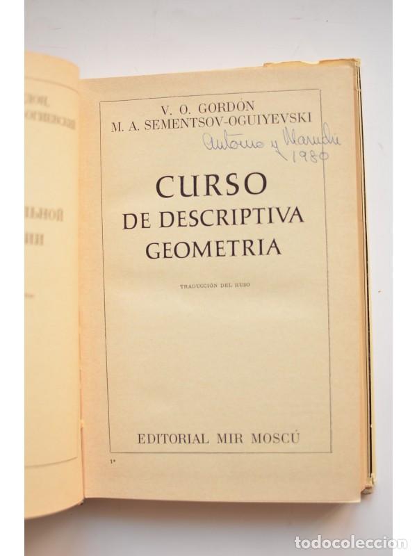 Libros: Curso de geometr&iacute;a descriptiva - GORDON, V. O., SEMENTSOV-OGUIYEVSKI, M. A. - Foto 3