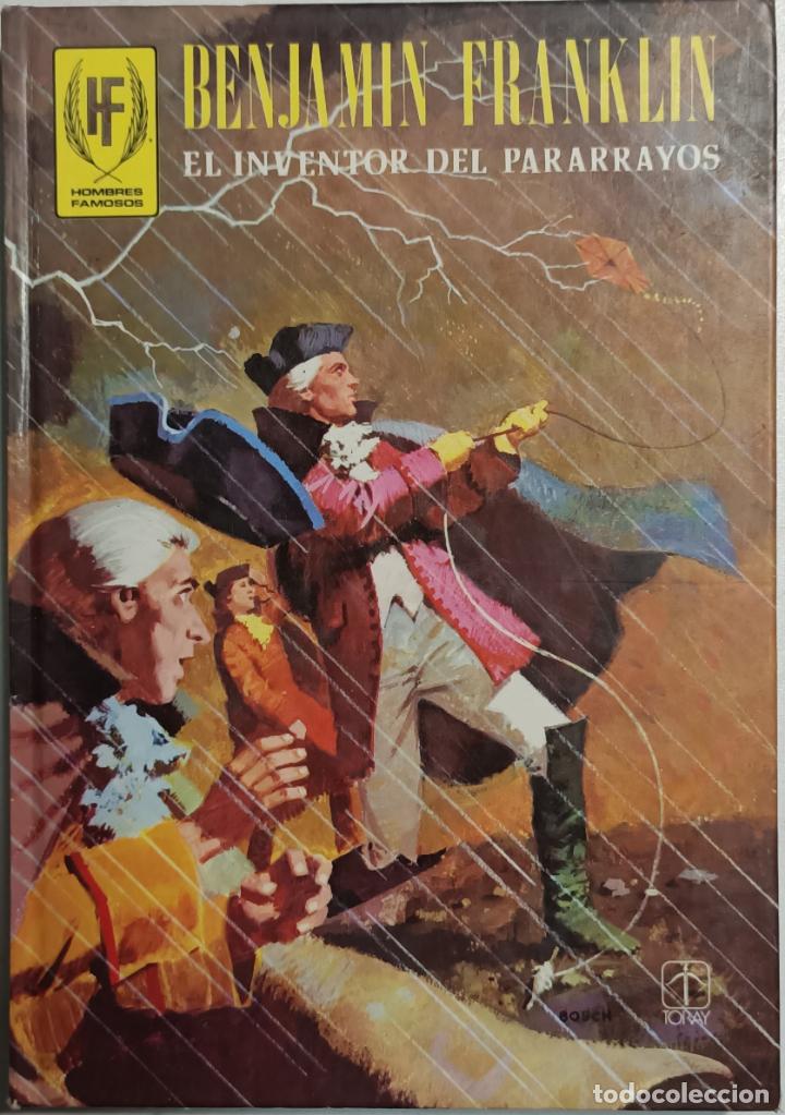 Libros: Benjamin Franklin, el inventor del pararrayos. Hombres famosos / Textos: S. Pascual - Foto 1