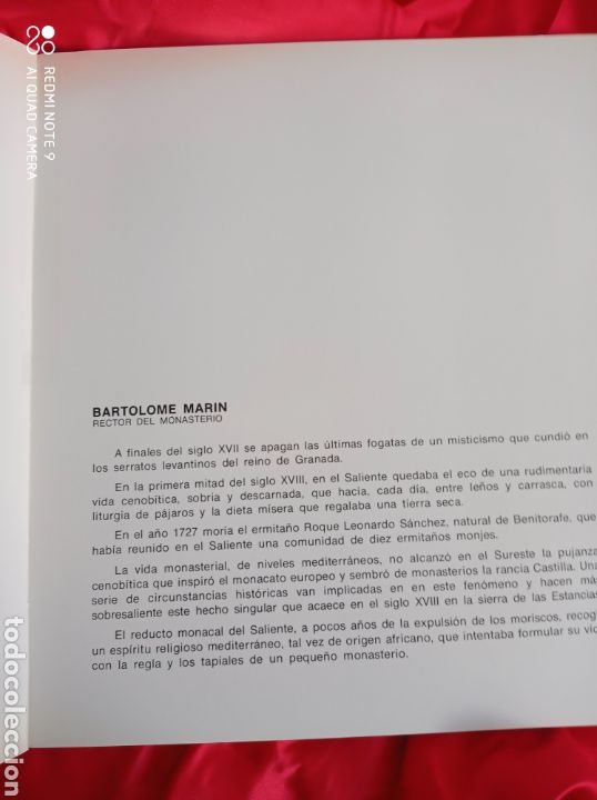Libros: LIBRO MONASTERIO DEL SALIENTE ALBOX ALMER&Iacute;A 1975 - Foto 4