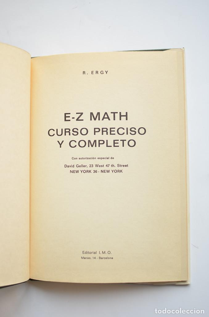Libros: E-Z Math. Curso preciso y completo - ERGY, R. - Foto 2