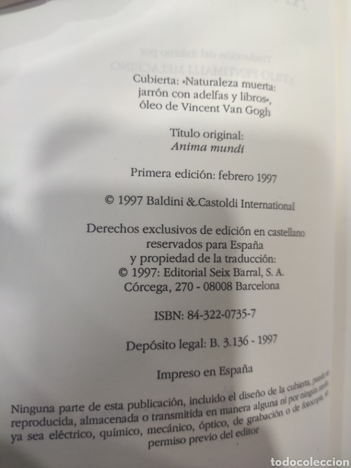 Libros: Anima Mundi. Susanna Tamaro - Foto 3