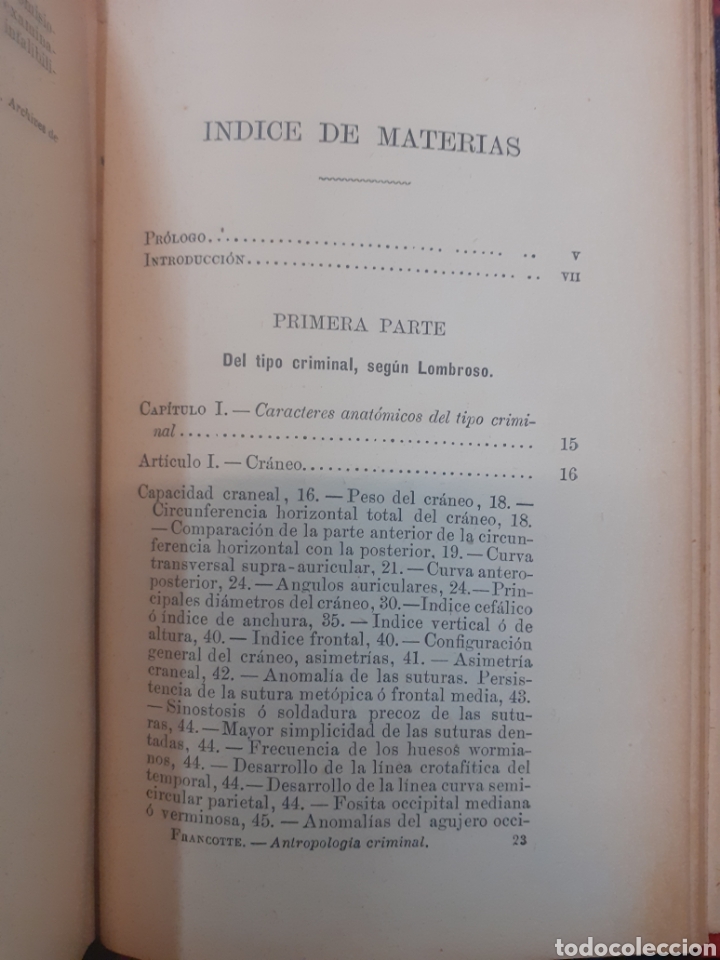 Libros: LA ANTROPOLOGIA CRIMINAL - FRANCOTTE,Javier - Foto 2