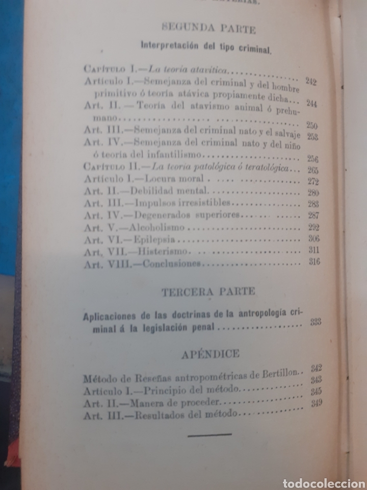 Libros: LA ANTROPOLOGIA CRIMINAL - FRANCOTTE,Javier - Foto 4