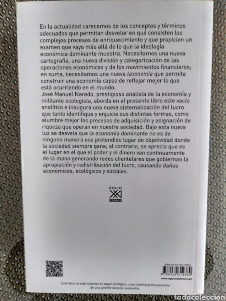 Libros: Taxonom&iacute;a del lucro / Jos&eacute; Manuel NAREDO PEREZ - Foto 3