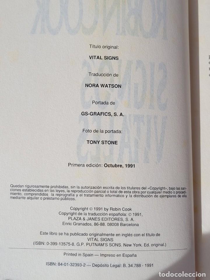 Libros: Signos vitales.- Robin Cook , Plaza&Jones - Foto 4