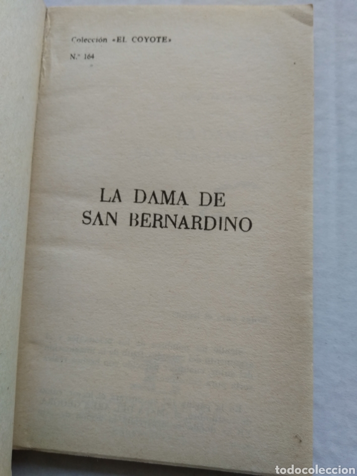 Libros: EL COYOTE N&deg;164 LA DAMA DE SAN BERNARDINO - Foto 2