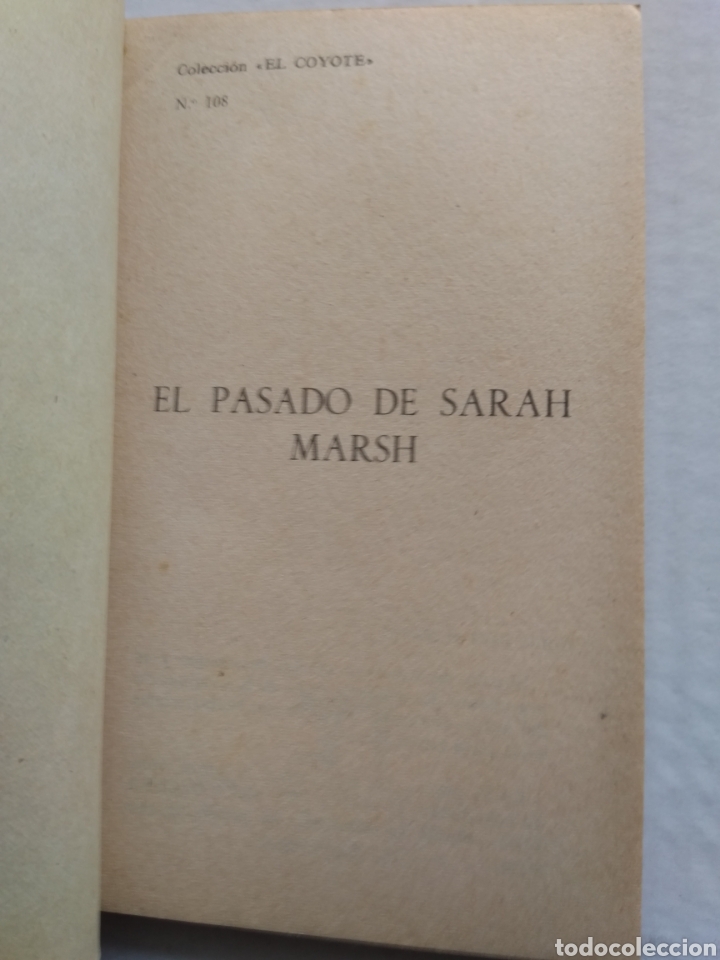 Libros: EL COYOTE N&deg;108 EL PASADO DE SARAH MARSH - Foto 2