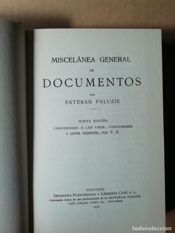 Libros: MISCELANEA DE DOCUMENTOS (1930) DE ESTEBAN PALUZ&Iacute;E. REEDICI&Oacute;N DE 2007 - Foto 2