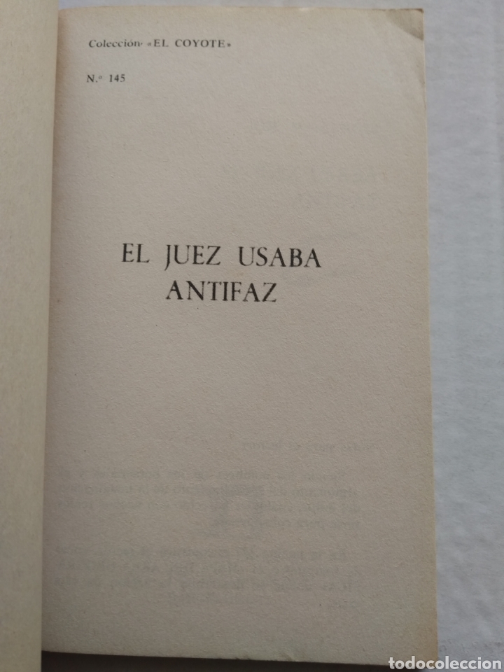 Libros: EL COYOTE N&deg;145 EL JUEZ USABA ANTIFAZ - Foto 2